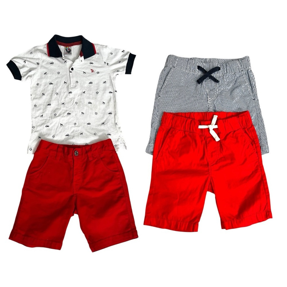 Kids Polo Shirt and Shorts Set Size 2 Toddler Bundle